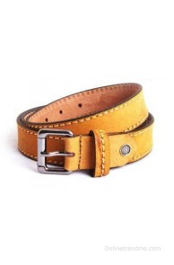 Ligans NY Men, Women Formal, Casual Yellow Genuine Leather Belt(Yellow)